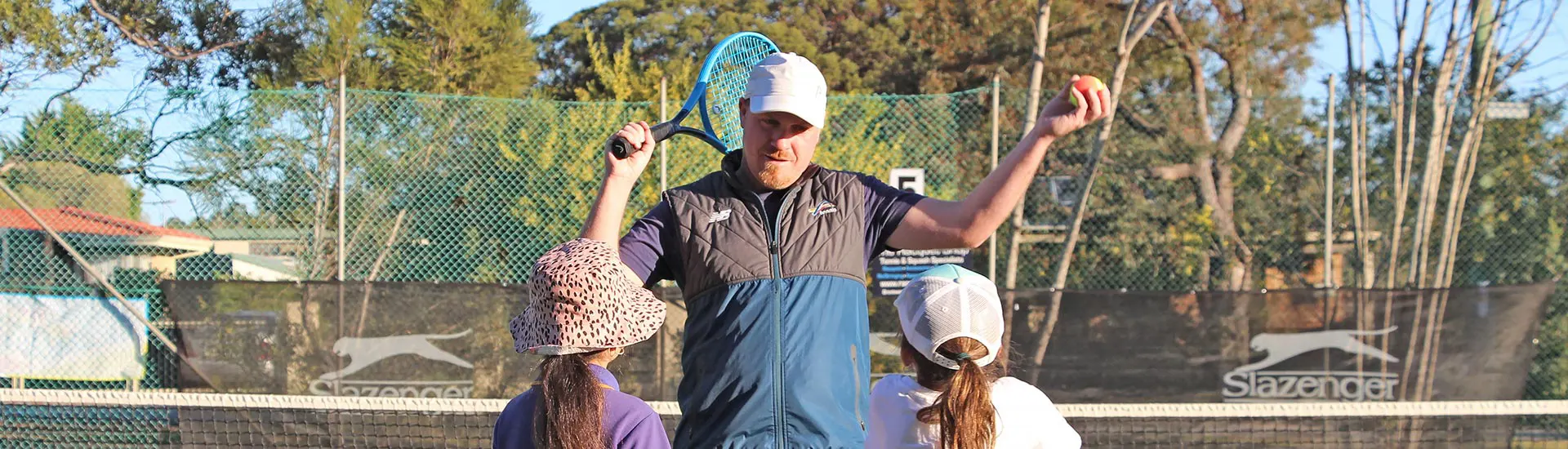 Shaun Moore coaching a Hot Shots lesson