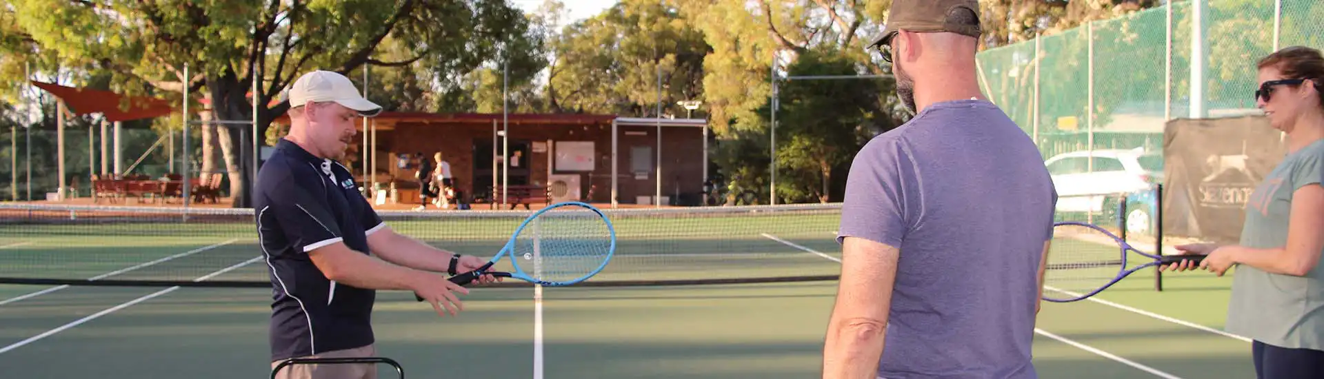 Adult group tennis lesson with Moore Tennis Coaching